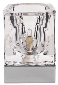 Heart of House Cuba Glass & Chrome Touch Table Lamp